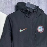 Chelsea  Windbreaker  Grey Black 1:1 Quality Soccer Jersey  25-26