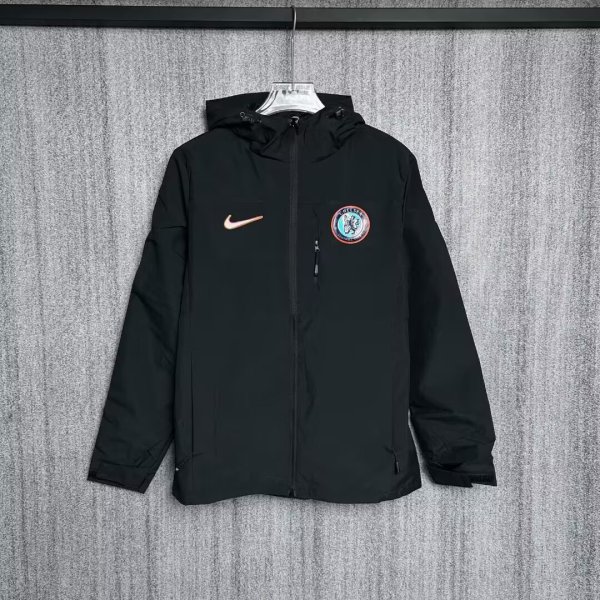 Arsenal  Windbreaker  Black 1:1 Quality Soccer Jersey  25-26