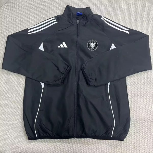 Germany Windbreaker  Black 1:1 Quality Soccer Jersey  25-26