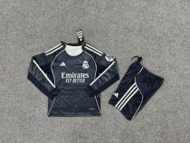 Real Madrid Away Fans Long   Kids 1:1 Quality Soccer Jersey  25-26