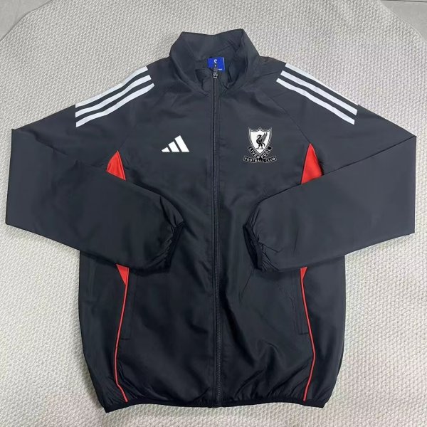 Liverpool Windbreaker  Black 1:1 Quality Soccer Jersey  25-26