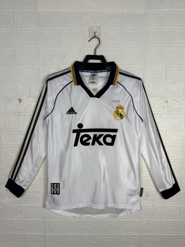 Retro Real Madrid Home Long 1:1 Quality Soccer Jersey 1999-2000