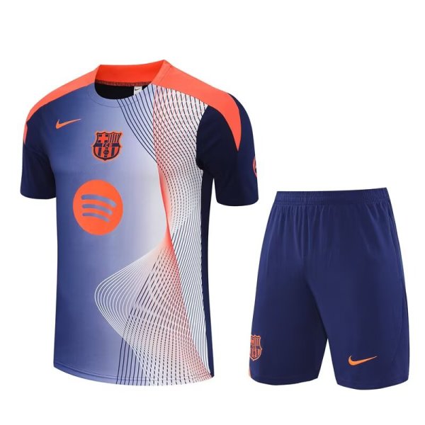 Barcelona Training  Fans Kits Blue   1:1 Quality Soccer Jersey 25-26 (Kids And Man )