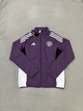 Manchester United Windbreaker  Purple 1:1 Quality Soccer Jersey  25-26
