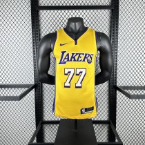 Los Angeles Lakers  #77 DONCIC  yellow 1:1 Quality NBA Jerseys