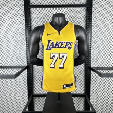 Los Angeles Lakers  #77 DONCIC  yellow 1:1 Quality NBA Jerseys
