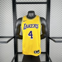 Los Angeles Lakers  yellow  #4 KNECHT  1:1 Quality NBA Jerseys  2023
