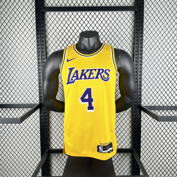 Los Angeles Lakers  yellow  #4 KNECHT  1:1 Quality NBA Jerseys  2023