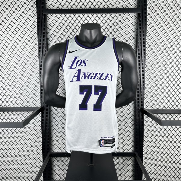 Los Angeles Lakers City Edition  #77 DONCIC  white 1:1 Quality NBA Jerseys 2023