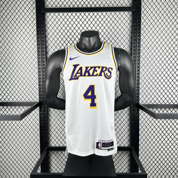 Los Angeles Lakers  White #4 KNECHT  1:1 Quality NBA Jerseys  2023
