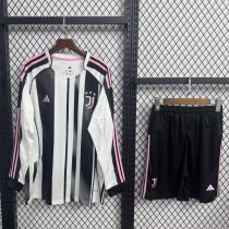 Juventus Home Long With Pants Sets  Fans  1:1 Quality Soccer Jersey   25-26