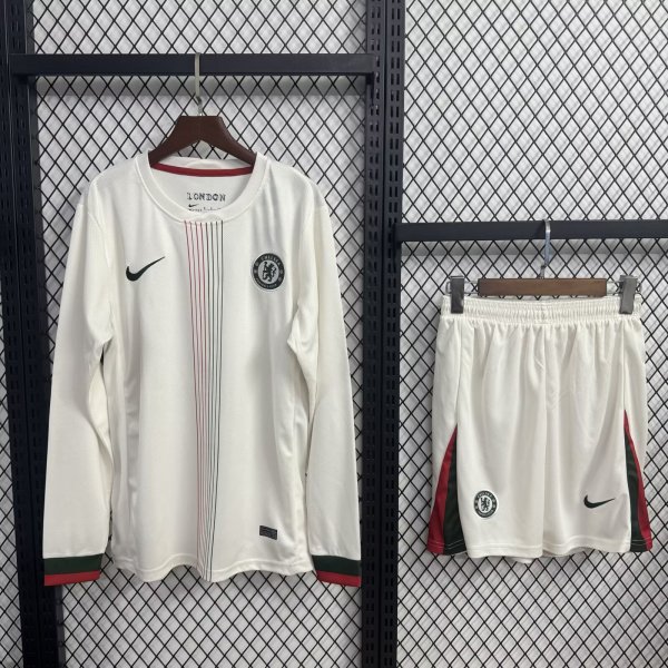Chelsea Away Liong With Pants Sets  Fans 1:1 Quality Soccer Jersey  25-26