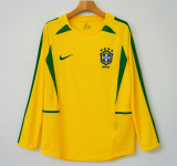 Retro Brazil Home long 1:1 Quality Soccer Jersey  2002