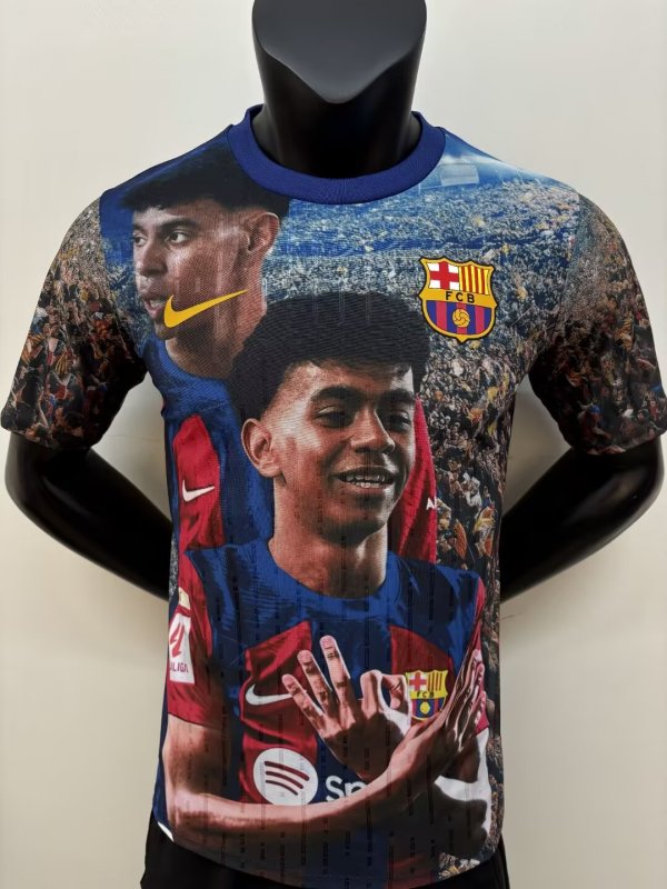 Barcelona Special Edition  Player #10  LAMINE YAMAL  1:1 Quality Soccer Jersey 25-26
