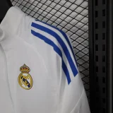 Real Madrid Windbreaker  White 1:1 Quality Soccer Jersey  25-26