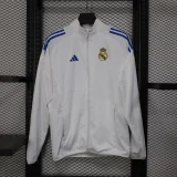 Real Madrid Windbreaker  White 1:1 Quality Soccer Jersey  25-26