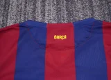 Retro Barcelona Long Home kids  1:1 Quality Soccer Jersey  2014-2015