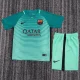 Retro Barcelona Away Kids 1:1 Quality Soccer Jersey  2016-2017