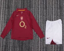 Retro Arsenal home Long Kids 1:1 Quality Soccer Jersey   2005-2006