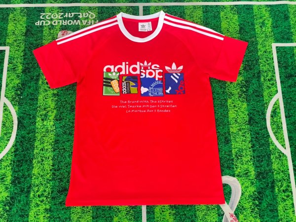 Adidas Clover T-shirt  Red Fans 1:1 Quality Soccer Jersey  25-26