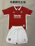 Bristol City Home Fans  (Kids and Man)  1:1 Quality Soccer Jersey  25-26