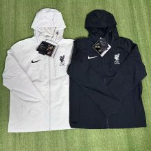 Liverpool Windbreaker  Interchange Jacket Black  White 1:1 Quality Soccer Jersey  25-26