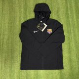 Barcelona Windbreaker  Interchange Jacket Black  White 1:1 Quality Soccer Jersey  25-26