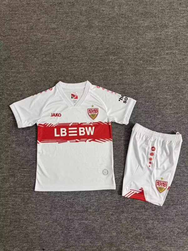 Stuttgart Home  Kids 1:1 Quality Soccer Jersey   25-26