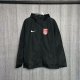 China Windbreaker  Interchange Jacket Black  1:1 Quality Soccer Jersey  25-26