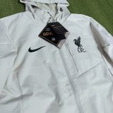 Liverpool Windbreaker  Interchange Jacket Black  White 1:1 Quality Soccer Jersey  25-26