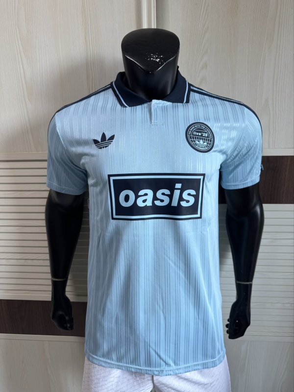AD oasis  Adidas Clover #25  T-shirt Blue Player 1:1 Quality Soccer Jersey  25-26