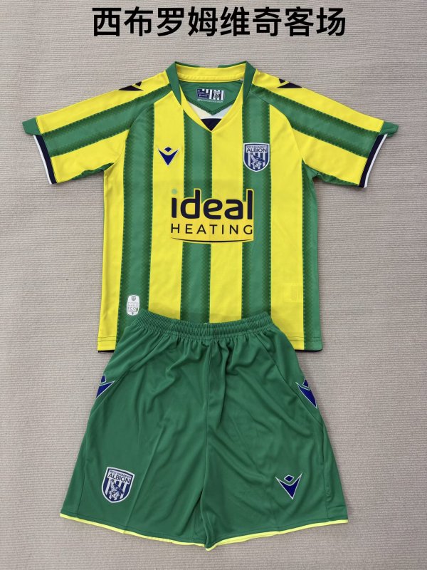 West Bromwich Albion Away Fans Kids  1:1 Quality Soccer Jersey   25-26 (kids and man )
