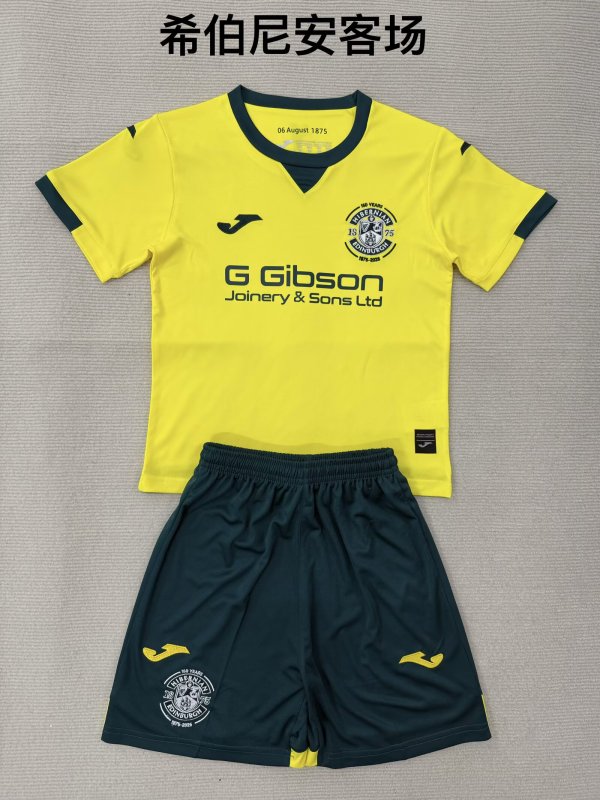 Hibernian Away Fans  (Kids and Man)  1:1 Quality Soccer Jersey  25-26