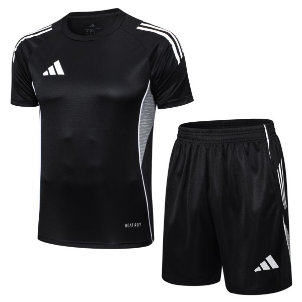 Adidas Clover Sets  Black 1:1 Quality Soccer Jersey  25-26
