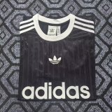 Adidas Clover T-shirt  Black 1:1 Quality Soccer Jersey  25-26