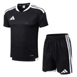 Adidas Clover Sets  Black 1:1 Quality Soccer Jersey  25-26