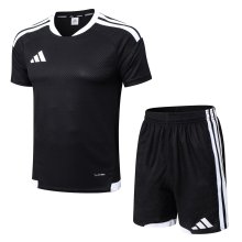 Adidas Clover Sets  Black 1:1 Quality Soccer Jersey  25-26