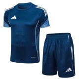 Adidas Clover Sets  Blue 1:1 Quality Soccer Jersey  25-26
