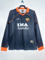 Retro Roma Long Away 1:1 Quality Soccer Jersey  1999-2000