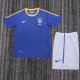 Retro Brazil Kids Away  1:1 Quality Soccer Jersey  2010
