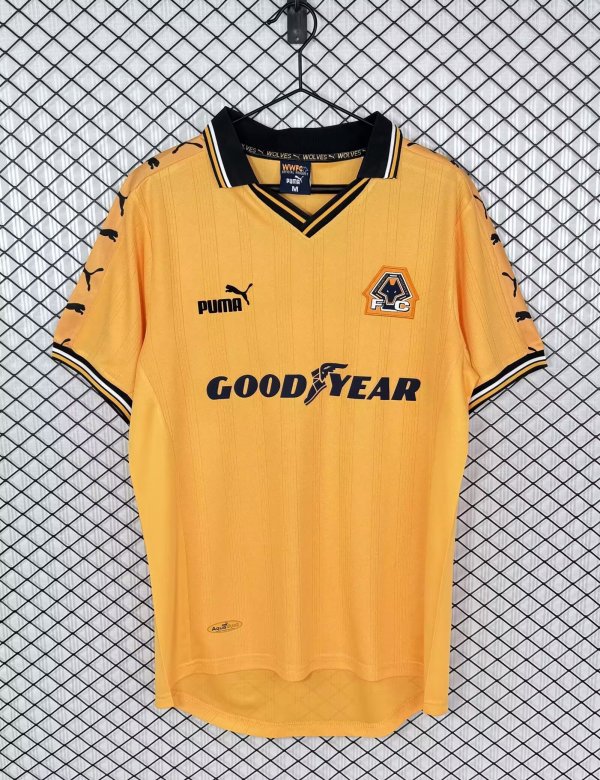 Retro Wolves Home Fans  1:1 Quality Soccer Jersey  1998-1999