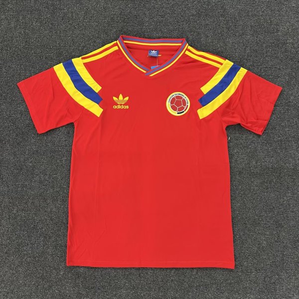 Retro Colombia Away Red 1:1 Quality Soccer Jersey 1990