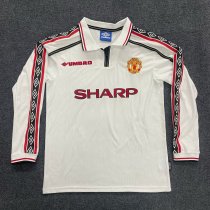 Retro  Manchester united Third  Away  long sleeve 1998-1999