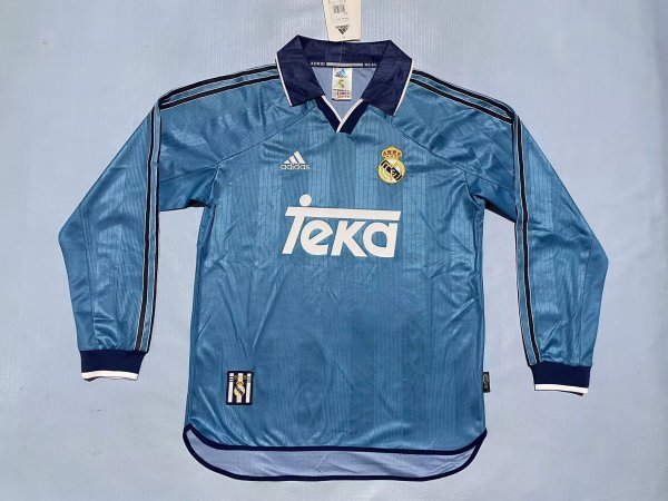 Retro Real Madrid Home Long 1:1 Quality Soccer Jersey 1999-2000