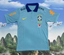 Brazil Polo  Fans Blue 1:1 Quality Soccer Jersey 25-26