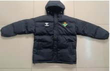 betis Windbreaker  Cotton clothing Jacket Black  White 1:1 Quality Soccer Jersey  25-26