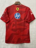 F1 Ferrari red round neck  Short Sleeve Racing Suit 2025