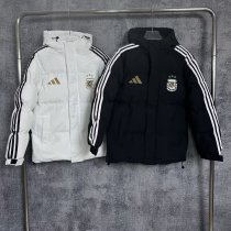 Argentina Windbreaker  Cotton clothing Jacket Black  White 1:1 Quality Soccer Jersey  25-26