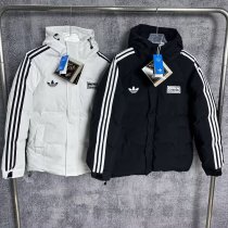 Adidas Clover  Windbreaker  Cotton clothing Jacket  Black  White 1:1 Quality Soccer Jersey  25-26