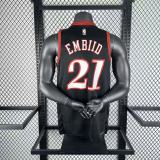 Philadelphia 76ers   City Edition BLACK #21 EMBIID  NBA Jerseys  2025